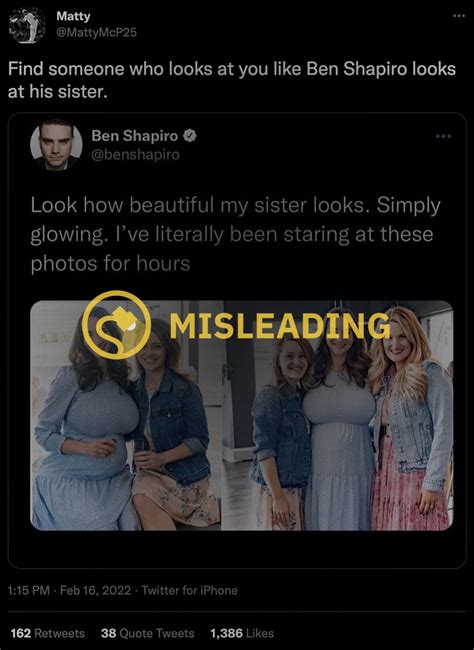 ben shapiro sister tweet|Ben Shapiro ‘Look How Beautiful My Sister Looks’ Tweet